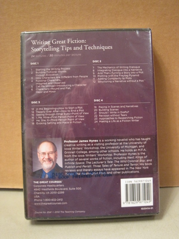 The Great Courses Writing Great Fiction Course Guidebook & DVDs James Hynes New gallery