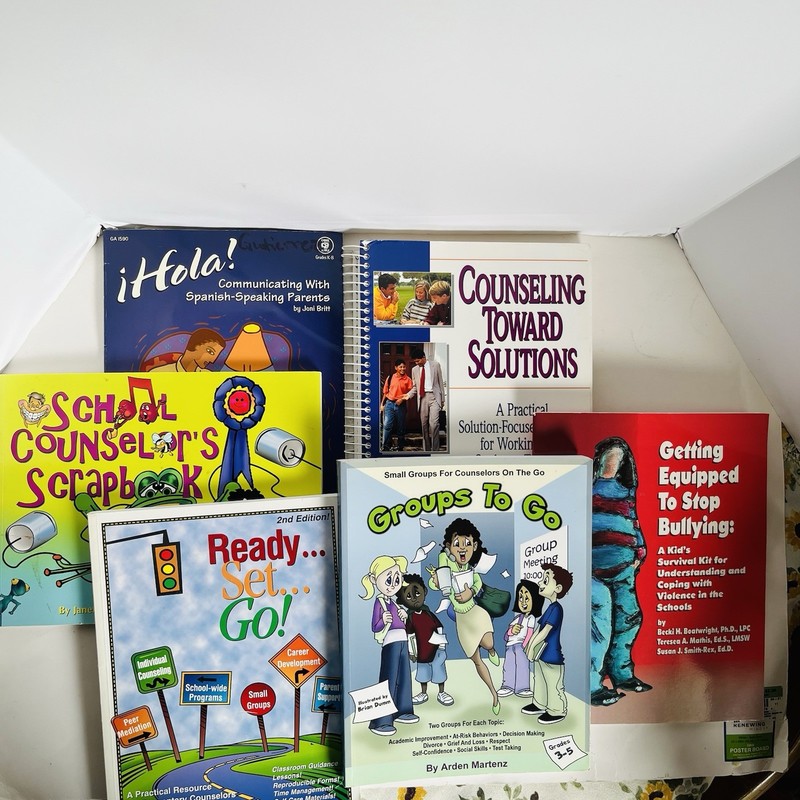Lot 6 School Counselor Resource Books Bullying Solutions Groups K-8 Professional