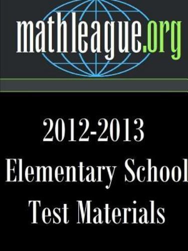 Elementary School Test Materials 2012-2013, Sanders, Tim, 9781304389381