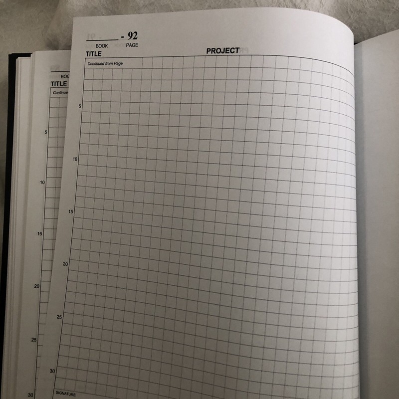 Bookfactory Project Design Engineering Notebook 92 Pages .25" Lab Grid Brand New gallery