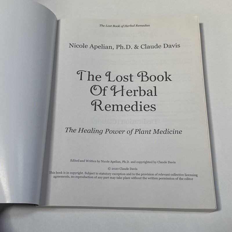 The Lost Book of Herbal Remedies by Nicole Apelian & Claude Davis gallery