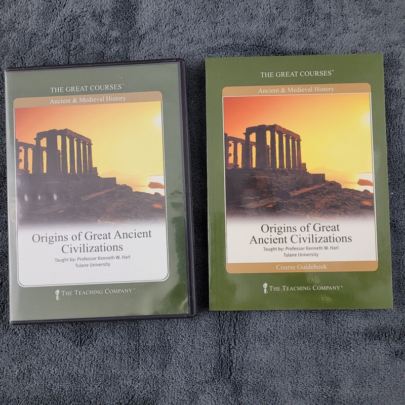 The Great Courses Origins of Great Ancient Civilizations Kenneth Hart 2 DVD Book