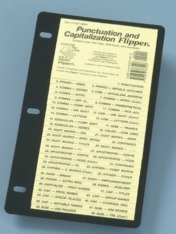 Punctuation and Capitalization Flipper/Clp390W (Basic Facts Handy Reference …