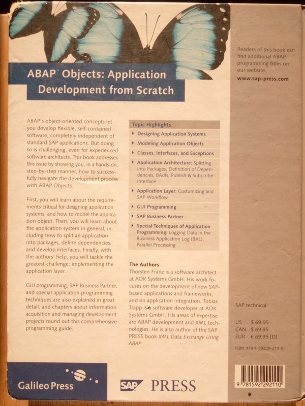 211 ABAP OBJECTS APPLICATION DEVELOPMENT FM SCRATCH Thorsten Franz+Tobias Trapp gallery