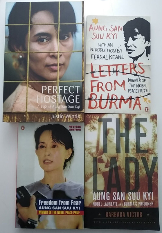 4 BOOK BUNDLE on and by AUNG SAN SUU KYI 1990’s and 2000’s Paperbacks