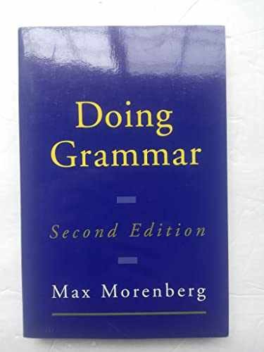 Doing Grammar – Paperback, by Morenberg Max – Very Good