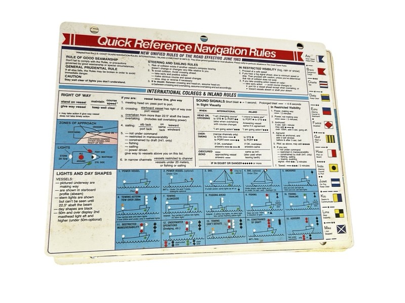 4 Davis Quick Reference Cards Navigation Rules Boating Guide Coastwise Piloting gallery