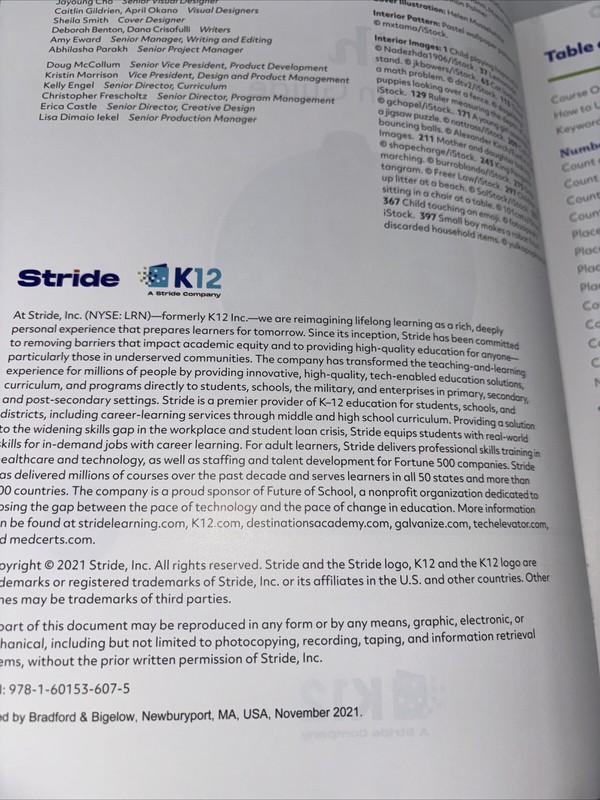 K12 Stride Curriculum Math 2 Lesson Guide & Activity Book 2021 New Homeschool gallery