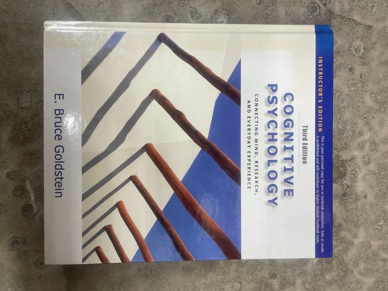 Cognitive Psychology : Connecting Mind, Research E Goldstein 3e INSTRUCTOR’S edi