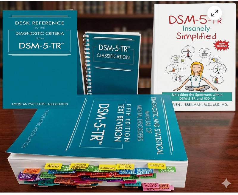 DSM 5 TR+Tab+ Desk Reference (PB) + Classification + DSM 5 TR Simplified PB USPS gallery