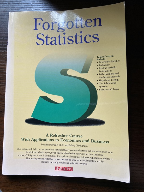 Forgotten Statistics by Jeffrey Clark and Douglas D. Downing (1996, Trade…