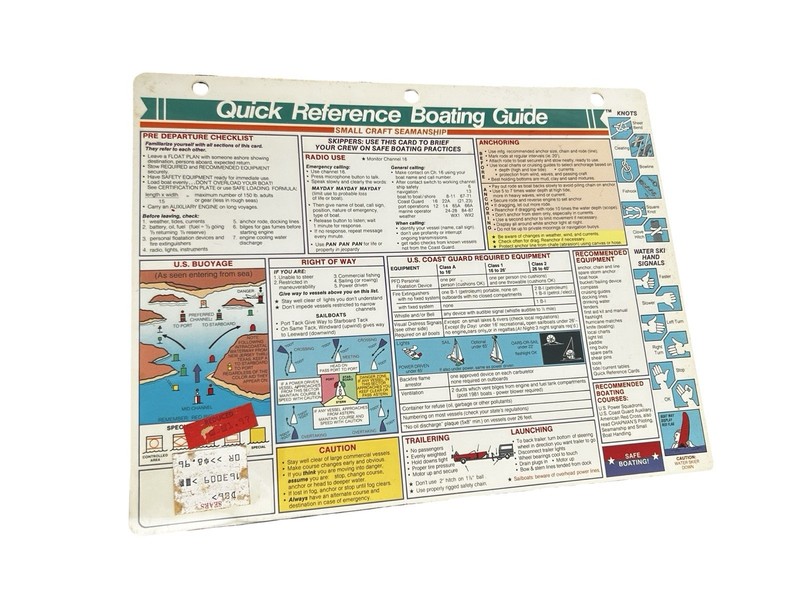 4 Davis Quick Reference Cards Navigation Rules Boating Guide Coastwise Piloting gallery