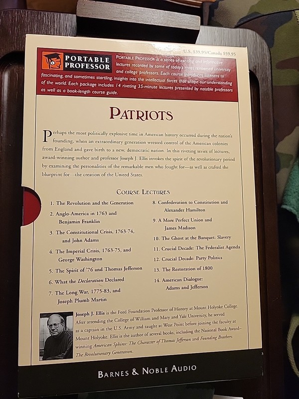 Patriots: Brotherhood of the American Revolution Audio CD Course Joseph J. Ellis gallery