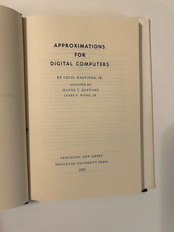 Approximations for Digital Computers by Cecil Hastings (1955, Hardcover) gallery