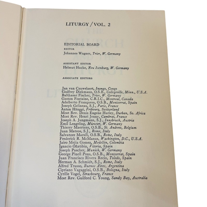 The Church and the Liturgy Vol 2 Hardcover Concilium Series gallery