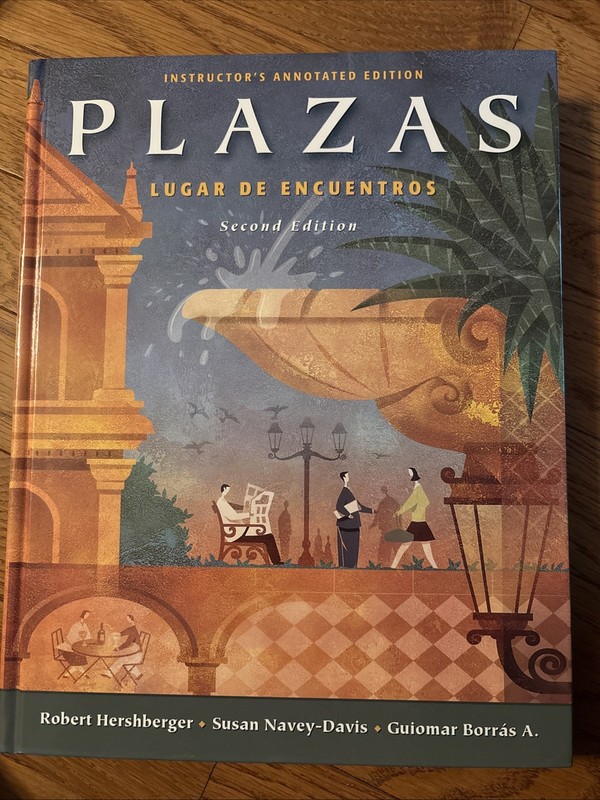 Plazas Lugar de Encuentros 2nd Ed Textbook W/2 CDs Spanish Vintage Retro 2000s