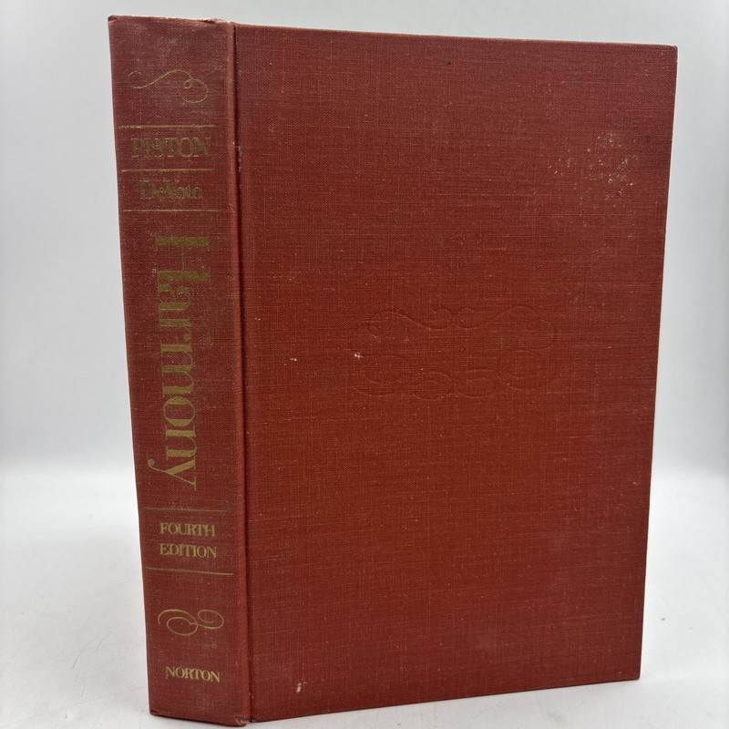 Harmony by Walter Piston 4th Ed. Revised by Mark DeVoto 1978 HC
