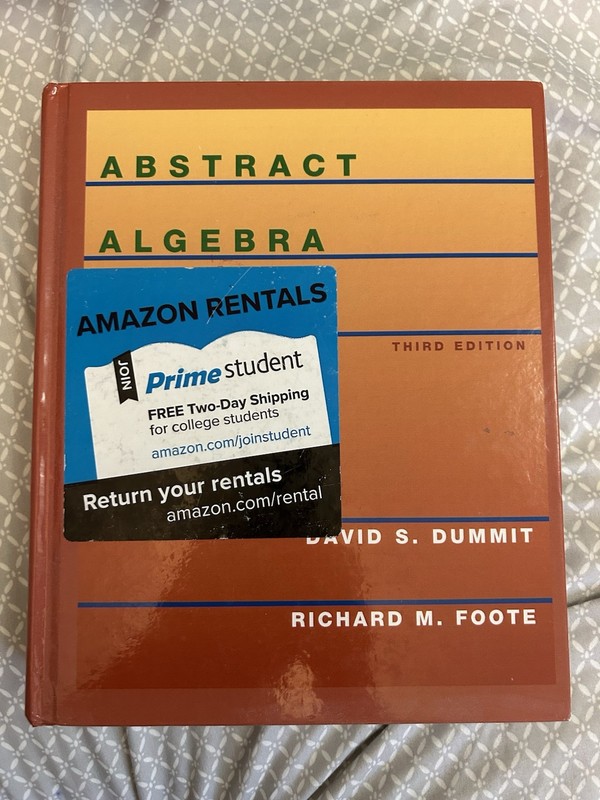 Abstract Algebra by David S. Dummit and Richard M. Foote (Hardcover)