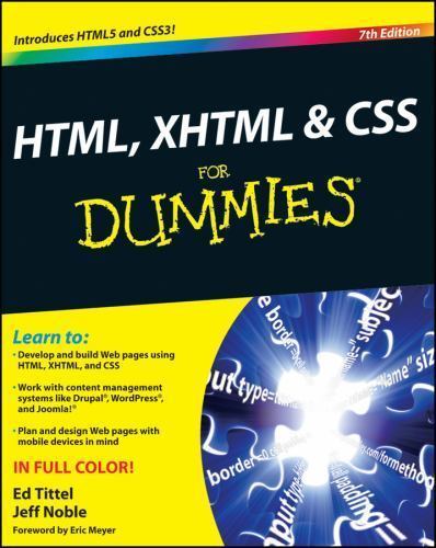 HTML, XHTML and CSS For Dummies – paperback, Ed Tittel, 9780470916599