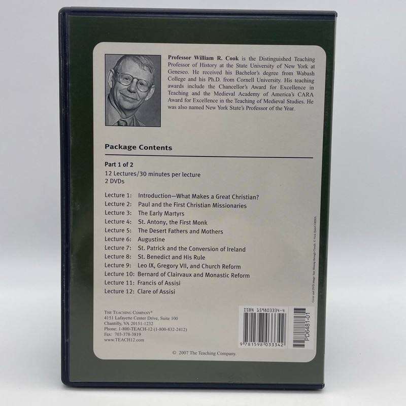 The Great Courses Lives Of Great Christians Parts 1 & 2 DVDs Guidebook Religion gallery