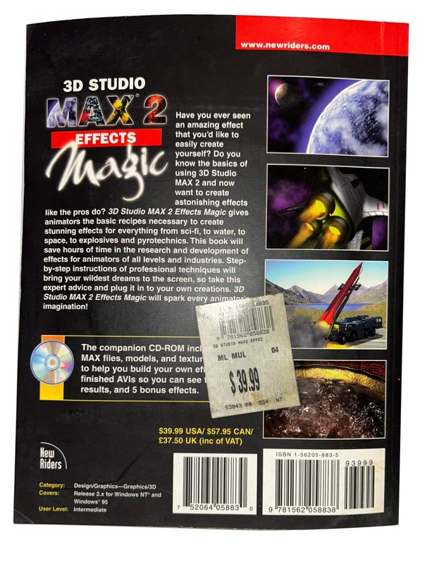 3D Studio Max 2: Effects Magic Softcover Book CD ROM gallery