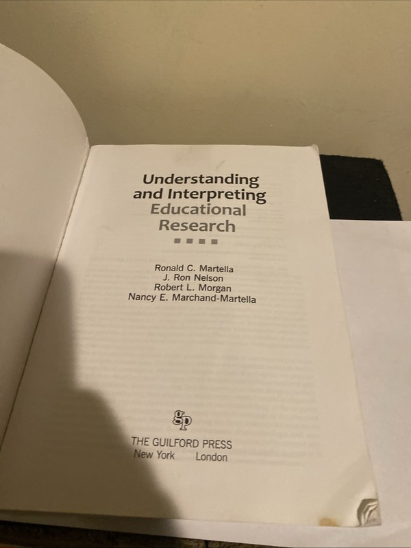 Understanding and Interpreting Educational Research by Martella Text Book 2013 gallery