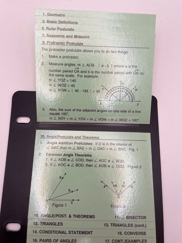 Geometry 1 Flipper Study Guide - SAT Prep - Christopher Lee gallery
