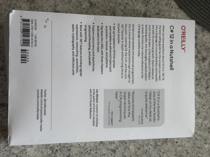 C# 12 in a Nutshell : The Definitive Reference, Paperback by Albahari, Joseph... gallery