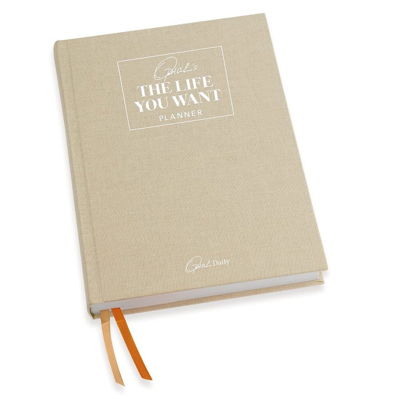Beige Planner with Oprah Quotes Undated Weekly Monthly Reflection Pages