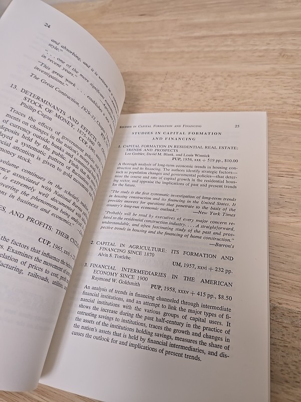 National Bureau Of Economic Research Publications 1921-1965 gallery