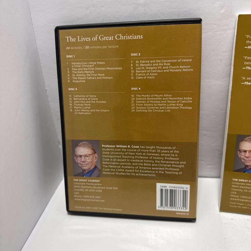 The Lives of Great Christians DVD William R. Cook Great Courses + Guidebook gallery