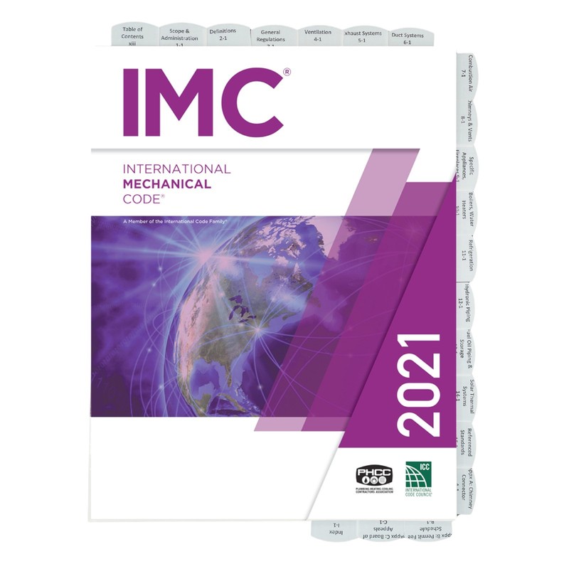 Highlighted and Tabbed – 2021 International Mechanical Code -ICC – Paperback