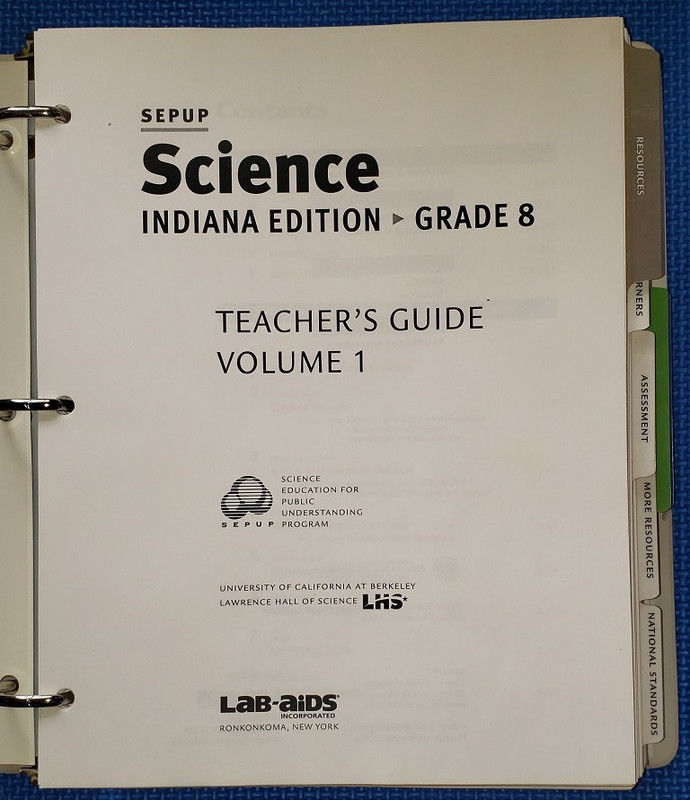 LAB-AIDS Sepup Science Teacher Guide Indiana Ed Grade 8 Vol 1,2, and 3 ** NEW ** gallery