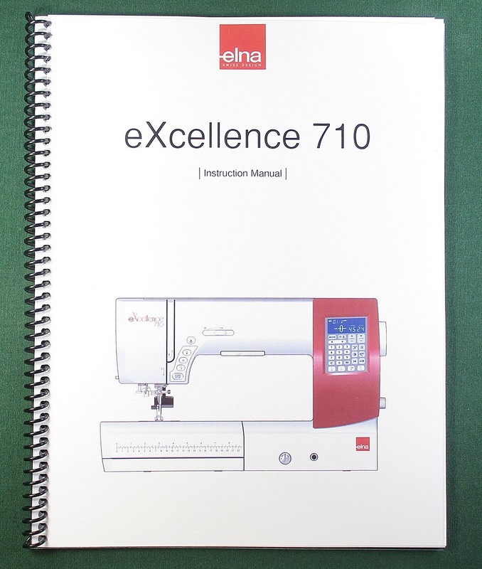 Elna Excellence 710 Instruction Manual: 92 Pages & Protective Covers!