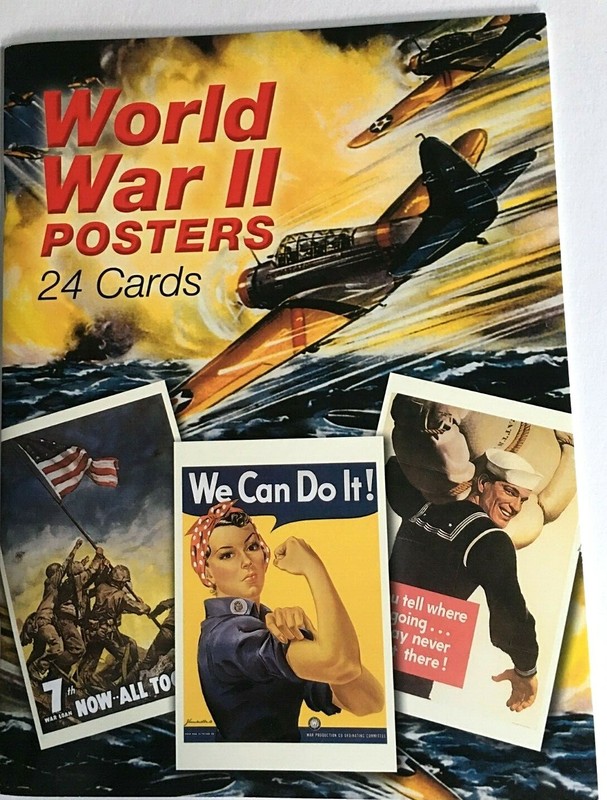 World War II Posters 24 Cards (Each Card 4″ x 5″ )