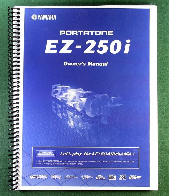 Yamaha EZ-250i Instruction Manual: 88 Pages & Protective Covers!