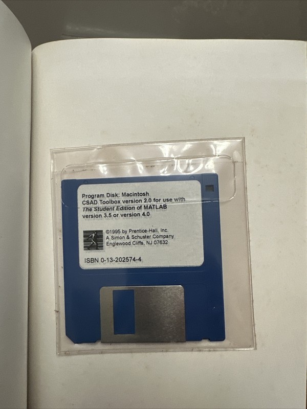 Matlab Tools for Control System Analysis and Design/Book and Sealed Disk MAC gallery