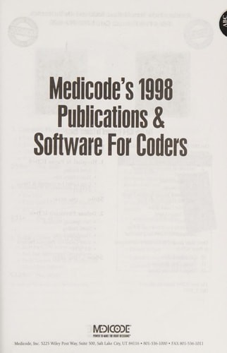 Compact Physician Icd-9-Cm/Volumes 1 & 2 in One (1998 Compact Physician ICD-9 &