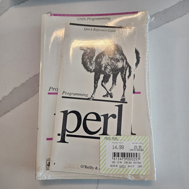 Sealed Programming Perl Unix Programming Book And Quick Reference Guide (1992)