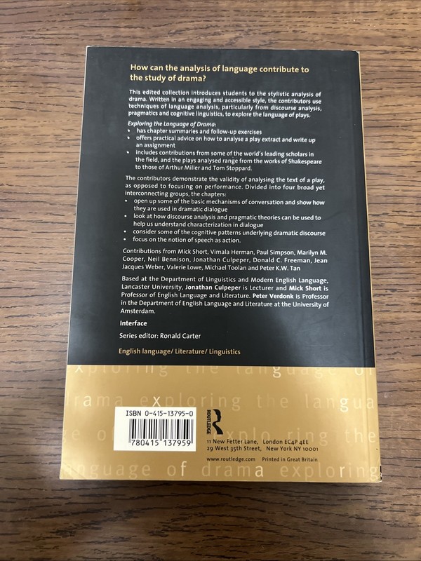 Interface Ser.: Exploring the Language of Drama : From Text to Context by... gallery