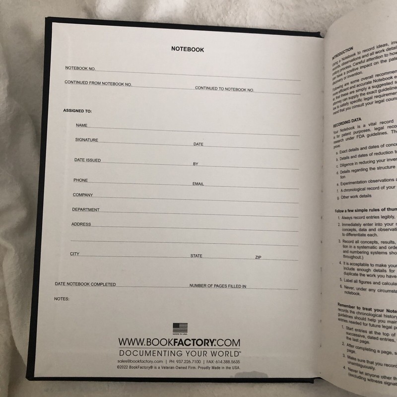 Bookfactory Project Design Engineering Notebook 92 Pages .25" Lab Grid Brand New gallery