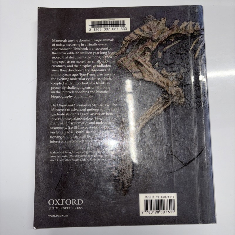 Origin and Evolution of Mammals by T. S. Kemp (2005, Trade Paperback) gallery
