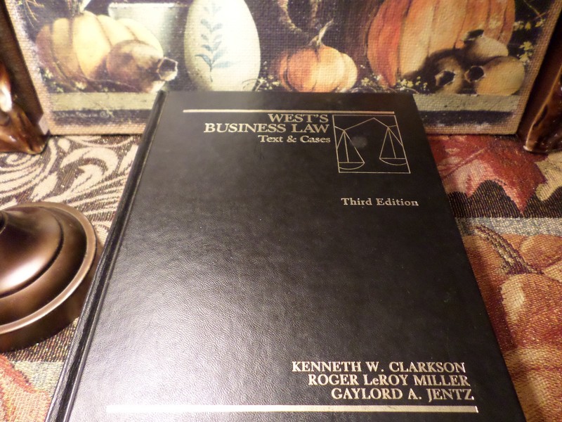 West’s Business Law: Text & Cases 1986 Kenneth W. Clarkson Vintage Hardcover