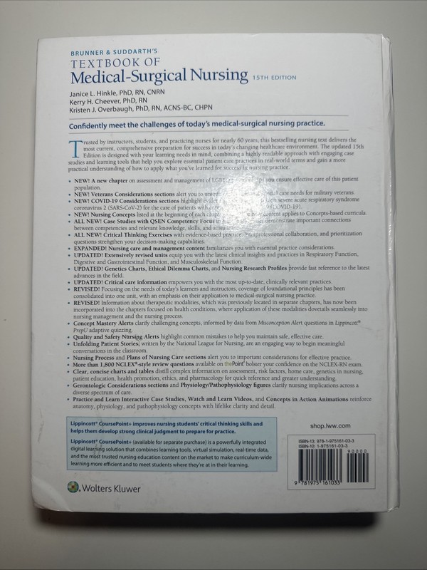 Brunner and Suddarth's Textbook of Medical-Surgical Nursing by Janice L. Hinkle, gallery