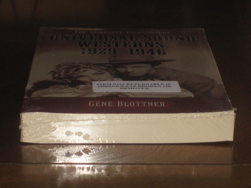 UNIVERSAL SOUND WESTERNS 1929-1946 by Gene Blottner - BRAND NEW, FACTORY SEALED! gallery