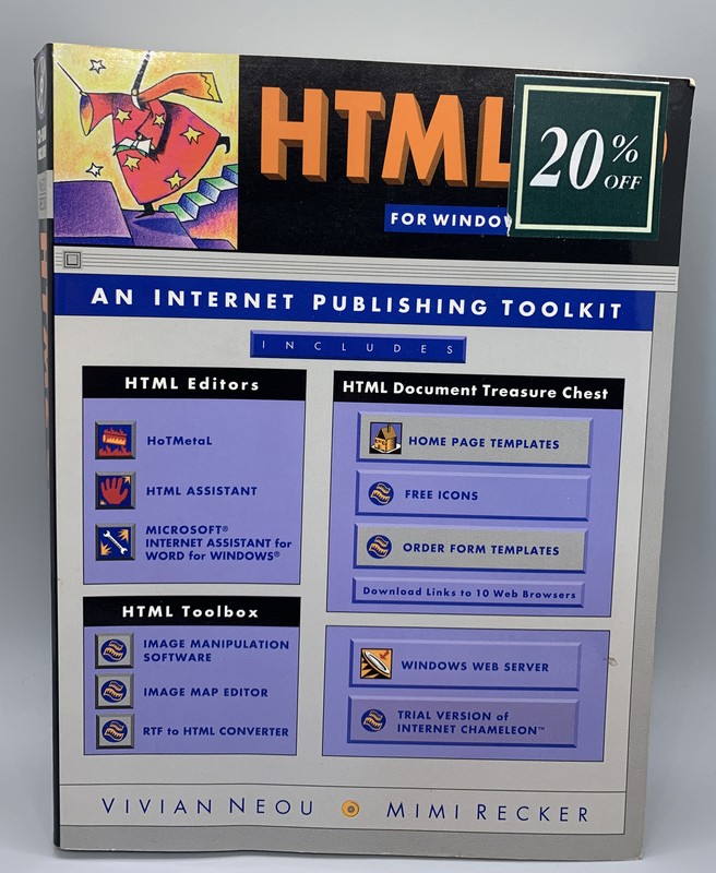 HTML for Windows Users Book And Compact Disc Vivian Neou Internet Publishing Kit
