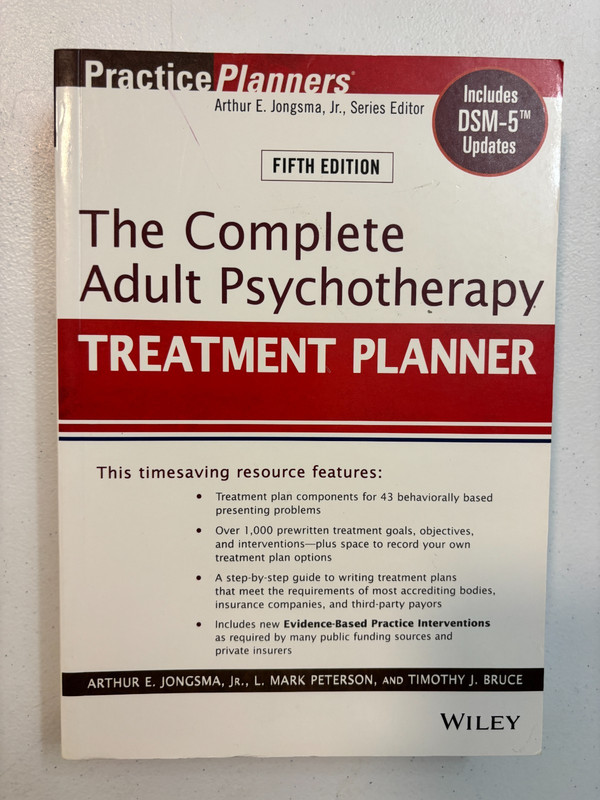 The Complete Adult Psychotherapy Treatment Planner: Includes Dsm-5 Updates
