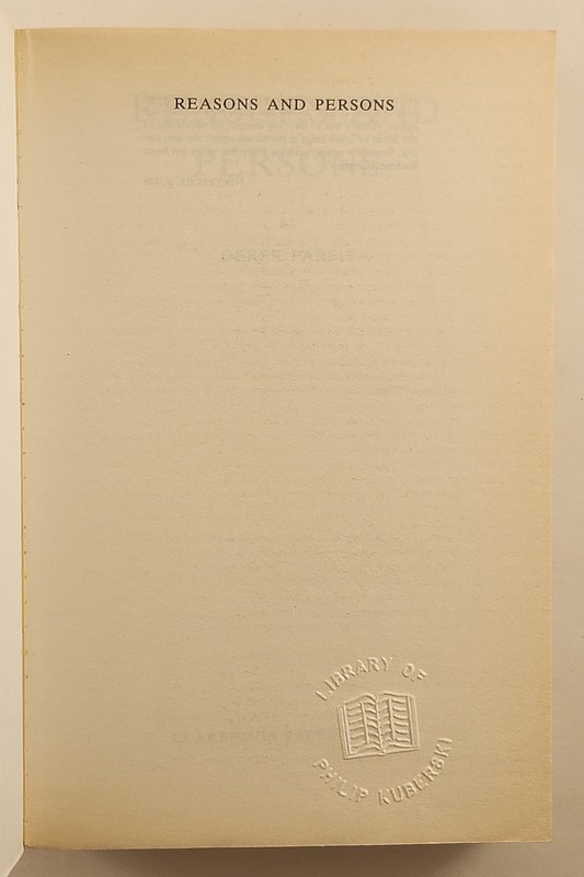 Reasons and Persons by Derek Parfit Paperback Oxford Press 1992 gallery