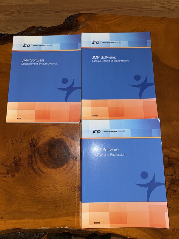 JMP Software Bookset ANOVA DOE MSA REGRESSION NEW
