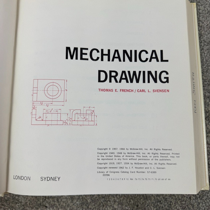 Mechanical Drawing By French And Svensen 7th Edition 1966 Hard Cover gallery